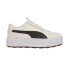 Фото #1 товара Puma Karmen Rebelle Satin Perforated Platform Womens Beige Sneakers Casual Shoe