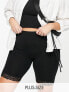 Фото #1 товара Шорты спортивные Vero Moda Curve – Шорты короткие черного цвета с кружевными украшениями