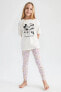 Фото #1 товара Пижама для девочек Defacto Disney Mickey & Minnie с короткими рукавами Z5165a623sm
