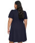 Фото #2 товара Plus Size Button-Trim Fit & Flare Dress