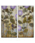 Фото #1 товара Холст с изображением цветов Ready2HangArt 'Charoite', набор из 2 шт., 24x12"