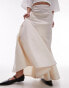 Фото #2 товара Topshop tiered disjointed maxi skirt in ivory