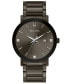ფოტო #1 პროდუქტის Men's Millennia Diamond-Accent Gray Stainless Steel Bracelet Watch 42mm