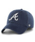 ფოტო #2 პროდუქტის Men's Navy Atlanta Braves Franchise Logo Fitted Hat