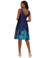 ფოტო #2 პროდუქტის Women's Boat-Neck Fit & Flare Jacquard Dress