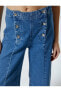 Фото #10 товара Джинсы Sandra Jeans, высокая посадка, широкие укороченные штанины - Koton