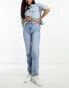 Фото #2 товара River Island ankle straight leg jeans in blue