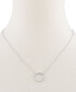 Фото #4 товара Macy's diamond Circle Pendant Necklace (1/4 ct. t.w.) in Sterling Silver, 16" + 2" extender