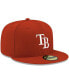 Фото #2 товара Men's Red Tampa Bay Rays Logo White 59FIFTY Fitted Hat