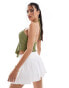 Фото #2 товара ASOS DESIGN textured halter hanky top in khaki