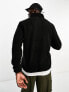 Фото #3 товара Threadbare Tall borg 1/4 zip pullover fleece in black