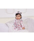 ფოტო #3 პროდუქტის Baby Girls Dream Floral Footed Coverall and Headband, 2 Piece Set