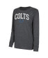 ფოტო #2 პროდუქტის Women's Royal/Grey Indianapolis Colts Raglan Long Sleeve T-Shirt Shorts Lounge Set