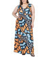 ფოტო #1 პროდუქტის Plus Size Empire Waist Sleeveless Maxi Dress