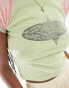 Фото #2 товара Basic Pleasure Mode watermelon burnout baby tee in green and pink