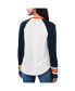 Women's White, Navy Chicago Bears Top Team Raglan V-Neck Long Sleeve T-shirt