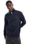 Calvin Klein micro logo repreve quarter zip sweatshirt in navy