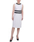 Фото #6 товара Women's Elbow Sleeve Colorblocked Dress, 2 Piece Set