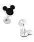 Фото #1 товара Sterling and Onyx Mickey Mouse Cufflinks