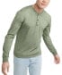 Фото #1 товара Men's Originals Cotton Long Sleeve Henley T-shirt