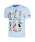 Men's and Women's Light Blue Looney Tunes Family Collage T-shirt