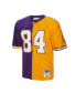 Men's Randy Moss Purple and Gold Minnesota Vikings 1998 Split Legacy Replica Jersey Purple, Gold, L - фото #4