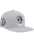 Фото #2 товара Men's Gray Brooklyn Nets Side Core 2.0 Snapback Hat