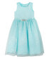 ფოტო #4 პროდუქტის Little Girls Sleeveless Sequin and Glitter Mesh Party Dress