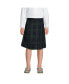 Big Girls School Uniform Slim Plaid A-line Skirt Below the Knee