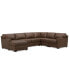 Фото #1 товара Radley 136" 5-Pc. Leather Square Corner Modular Chase Sectional, Created for Macy's