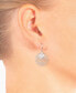 ფოტო #2 პროდუქტის Crystal (0.31 ct.t.w) Round Filigree Drop Earrings in Sterling Silver