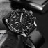 Фото #5 товара Часы механические EMPORIO ARMANI серии MARIO, кожаный ремешок, 43 мм, черный циферблат, мужские AR11243