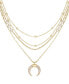 ფოტო #1 პროდუქტის Layered Chain Crescent Horn Women's Necklace