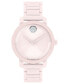 Women's Swiss Bold Evolution 2.0 Blush Ceramic Bracelet Watch 34mm