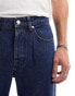 ONLY & SONS avi rigid tapered fit cropped jeans in mid wash