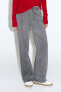 Plush wide-leg jogger trousers