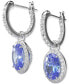 ფოტო #3 პროდუქტის Constella Silver-Tone Crystal Drop Earrings