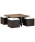 Фото #4 товара Dawnwood 40" Wood Square Cocktail Nesting Table, Created for Macy's