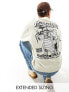 Фото #2 товара ASOS DESIGN oversized sweatshirt in beige with cartoon skate back print