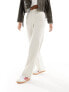 Stradivarius Tall tailored straight leg trouser in mushroom 34 - фото #7