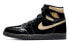 Фото #1 товара Кроссовки Nike Air Jordan 1 Retro High Black Metallic Gold (2020) (Черный)