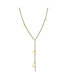 Фото #1 товара 14K Gold Plated "Y" Paperclip Necklace
