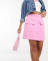 Y.A.S pocket detail mini skirt in pink