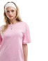 Фото #1 товара Lee box logo relaxed fit t-shirt in pink