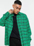 Фото #1 товара ASOS DESIGN extreme oversized shirt in bright green check