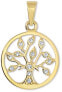 Gold pendant Tree of Life with crystals 249 001 00442