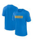 Фото #1 товара Men's Powder Blue Los Angeles Chargers Sideline Player Performance T-Shirt