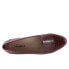 Фото #8 товара Trotters Liz Croco T2068-648 Womens Burgundy Narrow Leather Loafer Flats Shoes 6
