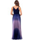 Women's Ombré Pleated Gown