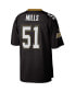 Фото #2 товара Men's Sam Mills Black New Orleans Saints 1987 Legacy Replica Jersey